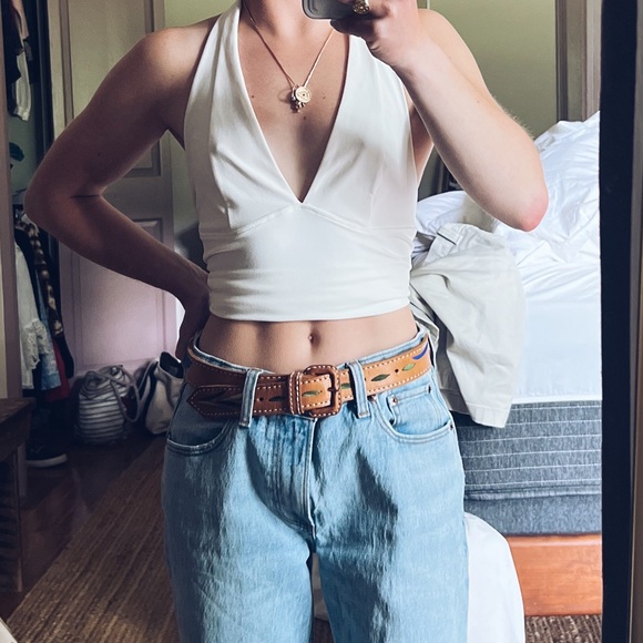 White free people halter top - Picture 2 of 3